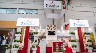 The Eswatini Tourism stand draws interest from international buyers and travel trade professionals during WTM Africa 2025 at the Cape Town International Convention Centre.