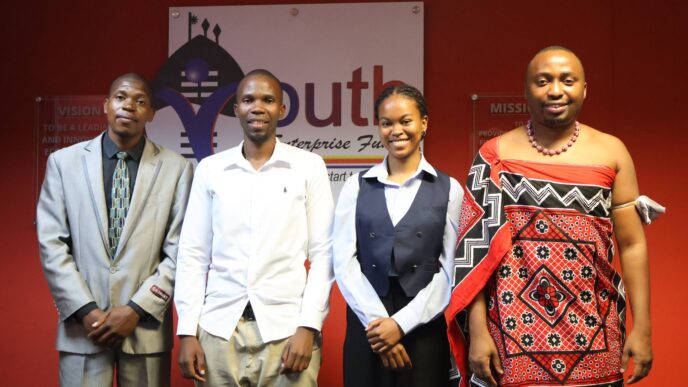Youth Chamber of Commerce and Industries Eswatini Mbabane Chapter EXCO members