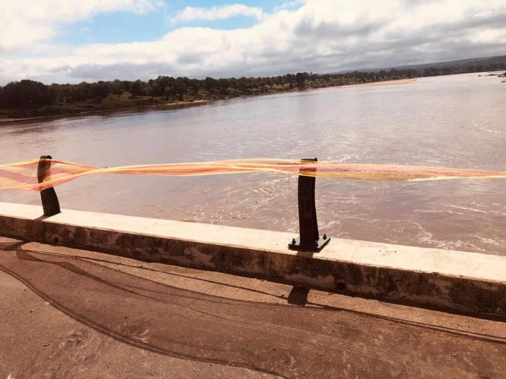 Letaba high-level bridge with temporary barriers. Image: SANParks