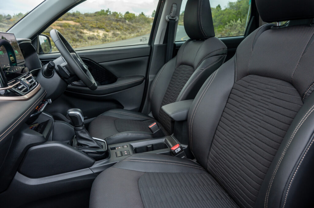 Seats are comfortable and trimmed in cloth