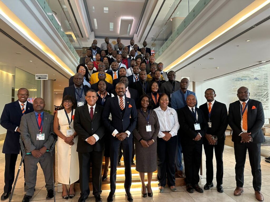 Officials from the Namibia Revenue Agency and Zambia’s Ministry of Finance and National Planning pose for a group photo following the successful conclusion of the Joint Technical Committee meetings and the operationalisation of the One Stop Border Post at Katima Mulilo on Thursday, March 26, 2026. Photo by Namibia Revenue Agency NamRA.