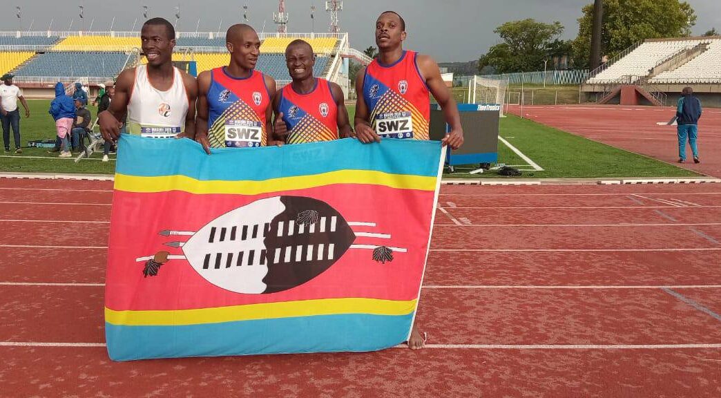 Some of Team Eswatini athletes pose for a group photo following their impressive performances in Maseru. Photo by Athletics Eswatini.