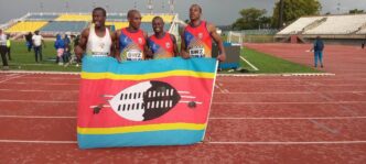 Some of Team Eswatini athletes pose for a group photo following their impressive performances in Maseru. Photo by Athletics Eswatini.