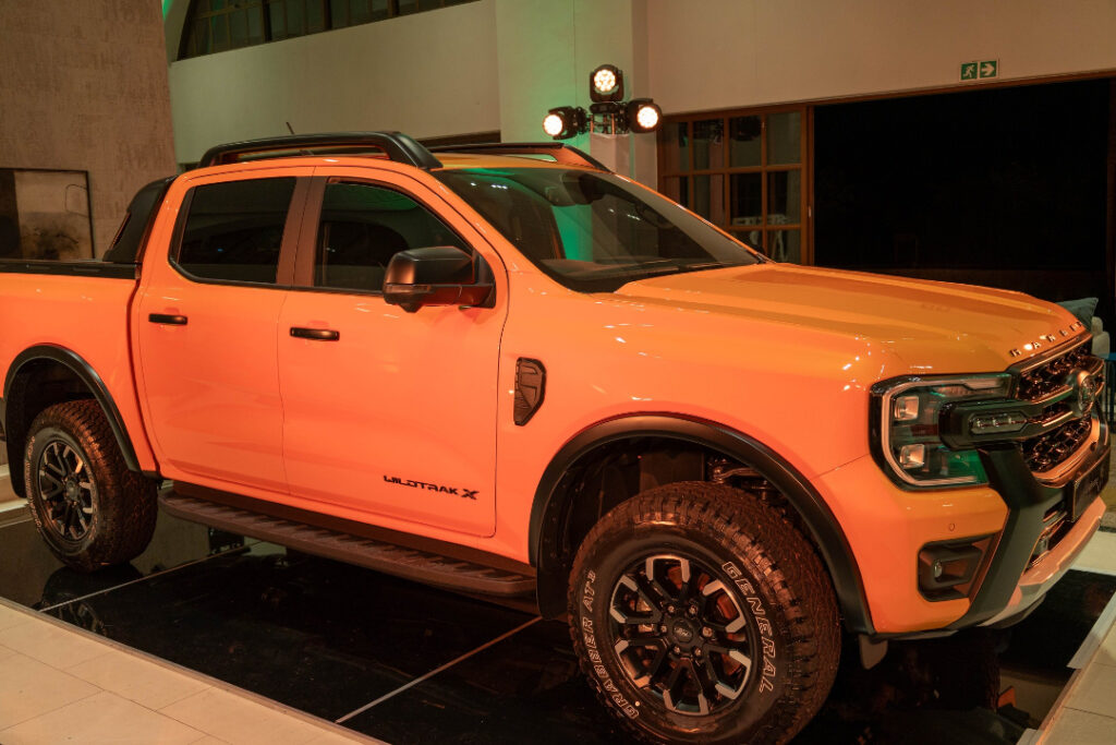 The one-of-a-kind Ford Ranger Wildtrak X featuring Nelson Mandela’s official signature, unveiled to support the Nelson Mandela Children’s Fund. Photo: Ford South Africa