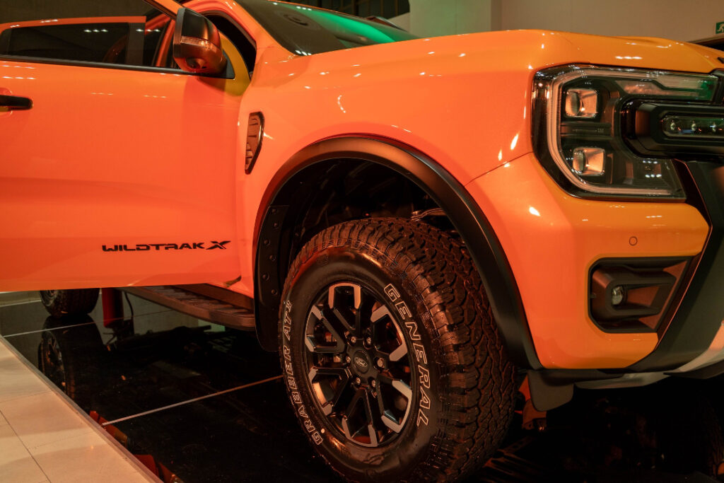 The one-of-a-kind Ford Ranger Wildtrak X featuring Nelson Mandela’s official signature, unveiled to support the Nelson Mandela Children’s Fund. Photo: Ford South Africa