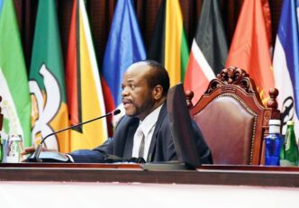 His Majesty King Mswati III addresses delegates during the 11th OACPS Summit in Malabo, Equatorial Guinea, where he called for strengthened resource mobilisation among member states.