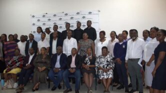 Stakeholders from Eswatini’s science, research, and innovation sectors pose for a group photo during the Stakeholder Consultation Workshop for the Eswatini Young Academy of Sciences Strategic Plan in Mbabane.