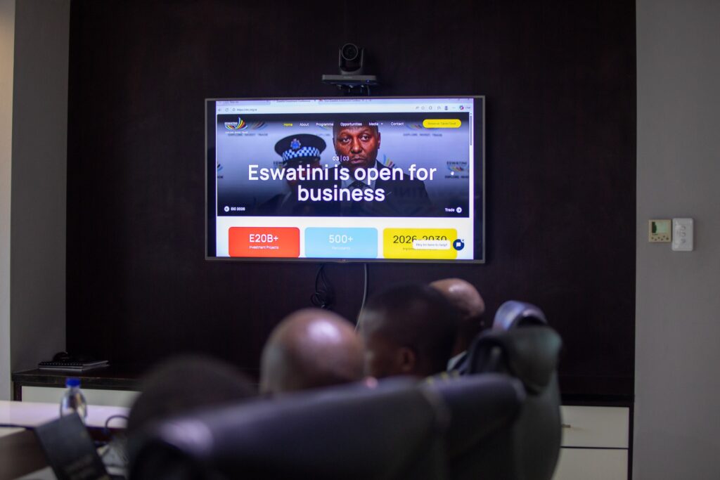 A preview of the new Eswatini Investment Conference website, designed to connect the Kingdom with global investors.