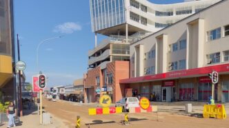 Ongoing paving works on Nkoseluhlaza Street in Manzini as road rehabilitation progresses under the Ministry of Public Works and Transport.