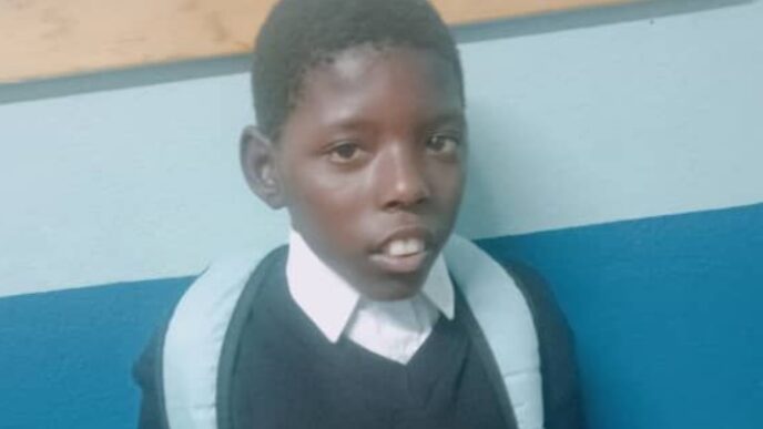 The young boy found near Shoprite Ezulwini is currently in the care of Ezulwini Police Post. Photo by Royal Eswatini Police Service.