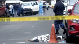 A daylight shooting in Johannesburg’s CBD has left a woman, believed to be a lawyer, dead, with suspects fleeing the scene on foot. Image: Itumeleng English/ Independent Newspapers