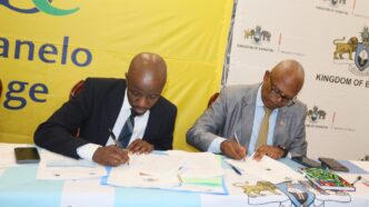 Representatives from the Ministry of Health Eswatini and Boitekanelo College sign the renewed Memorandum of Understanding to strengthen healthcare training and emergency response.