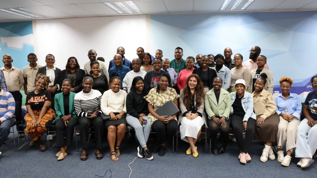 Local entrepreneurs and Cynthia Hellen pose together after the workshop on growth and monetization. Photo by U.S. Embassy Eswatini