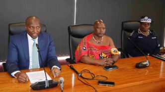 Prime Minister Russell Dlamini and Minister of Public Service Mabulala Maseko. Photo: Times of Eswatini