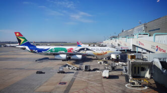O. R. Tambo International Airport in Johannesburg, South Afric