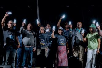 Director of Energy Ms Thabile Nkhosi joins stakeholders and partners during the Earth Hour 2026 commemoration in Mbabane.