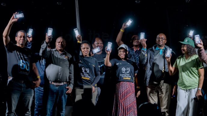 Director of Energy Ms Thabile Nkhosi joins stakeholders and partners during the Earth Hour 2026 commemoration in Mbabane.