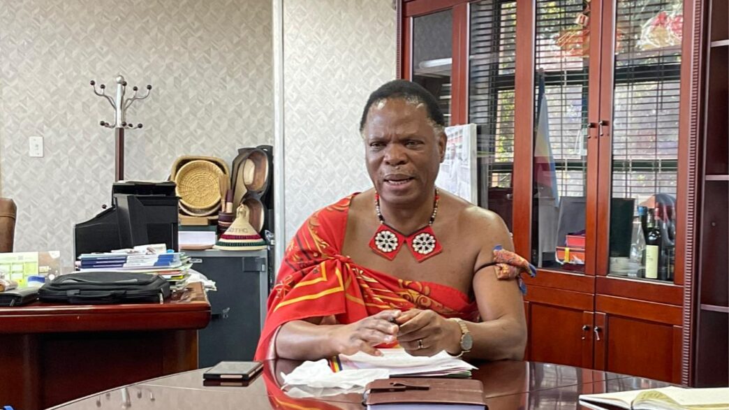 HRH Prince Lonkhokhela speaks to the media in Mbabane, assuring citizens of stable fuel supply across Eswatini.
