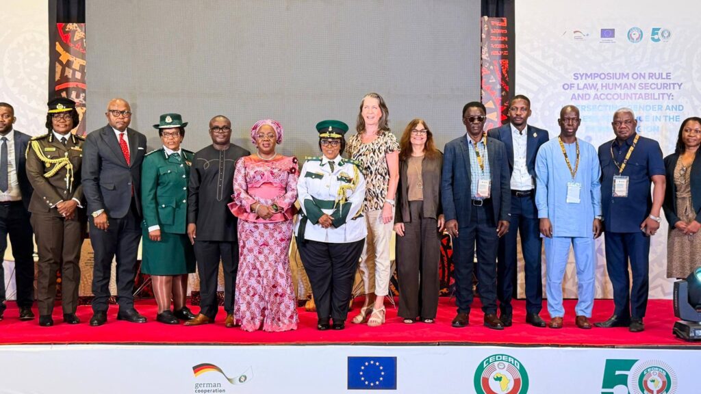 The Commissioner General and other senior officials pose with Dr Valerie-Jannette Ogonna Azinge - 6th L. She is a Senior Advocate & the Queen Mother of the Asaba Kingdom (Nigeria). Photo by HMCS