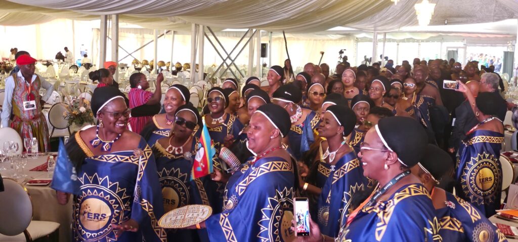 Eswatini Revenue Service athletes and officials showcase traditional song and unity during the SAIRAG 2026 opening ceremony in Swakopmund, Namibia. Photo by ERS