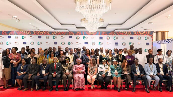 Delegates from over fifty countries during the official opening of the symposium. Photo by HMCS