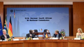 South African Foreign Minister Ronald Lamola and German Foreign Minister Johann Wadephul pictured during the signing of the Joint Action Plan at the 12th Meeting of the German-South African Bi-National Commission held in Berlin on April 13, 2026. Photo: Supplied