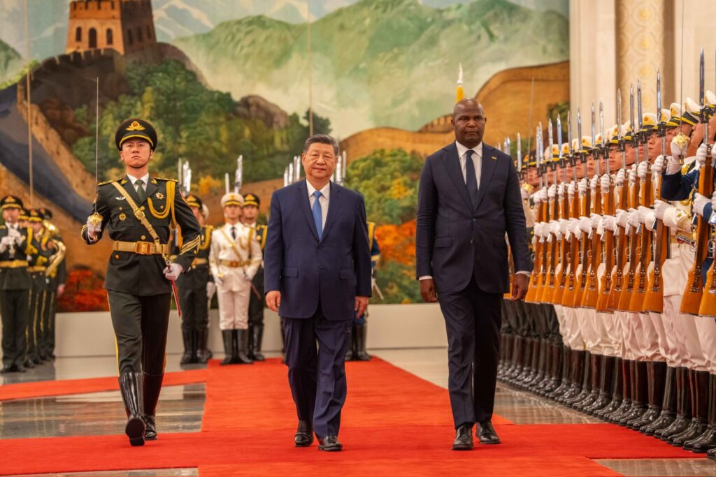 Mozambique President Daniel Chapo (left) and Chinese President Xi Jinping (right) pose for a photo at the Great Hall of the People in Beijing during Chapo's state visit to China. | Photo: Supplied