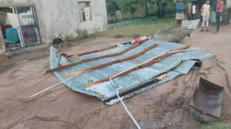 A property lies damaged after a hailstorm tore through parts of Hhohho and Lubombo regions on April 20, 2026