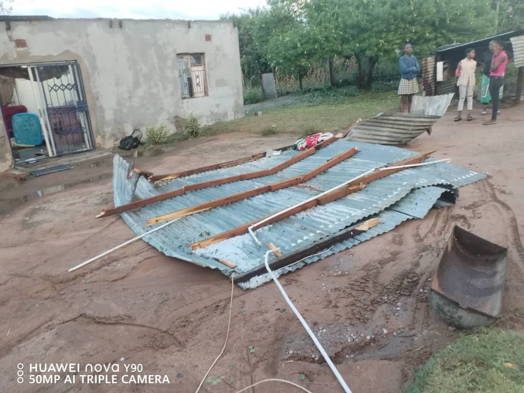 A property lies damaged after a hailstorm tore through parts of Hhohho and Lubombo regions on April 20, 2026