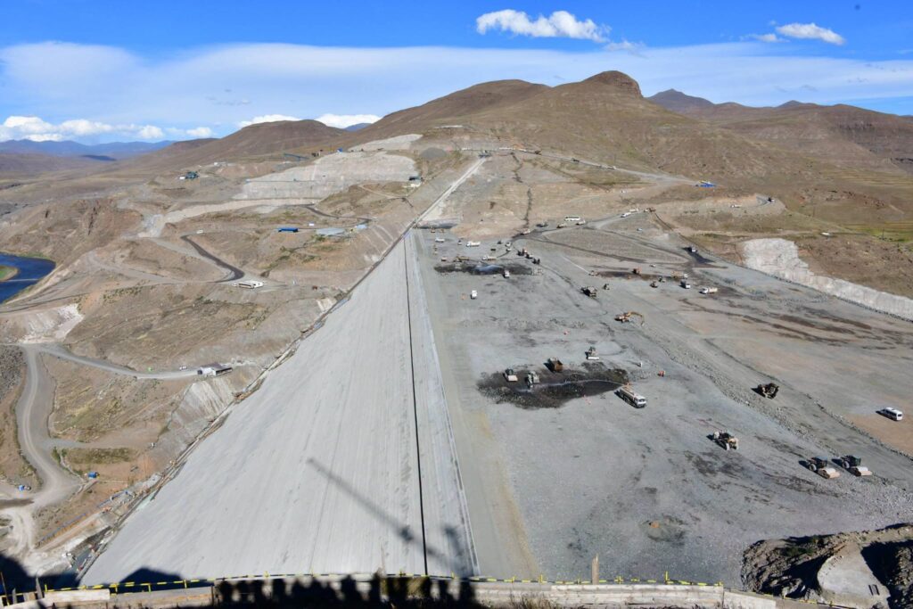 An overview of the Polihali site where Phase II of the Lesotho Highlands Water Project is underway, with two Tunnel Boring Machines now excavating from both ends of the 38.5 kilometre route that will connect the Polihali and Katse reservoirs to secure water supply for the region. | Photo: Supplied