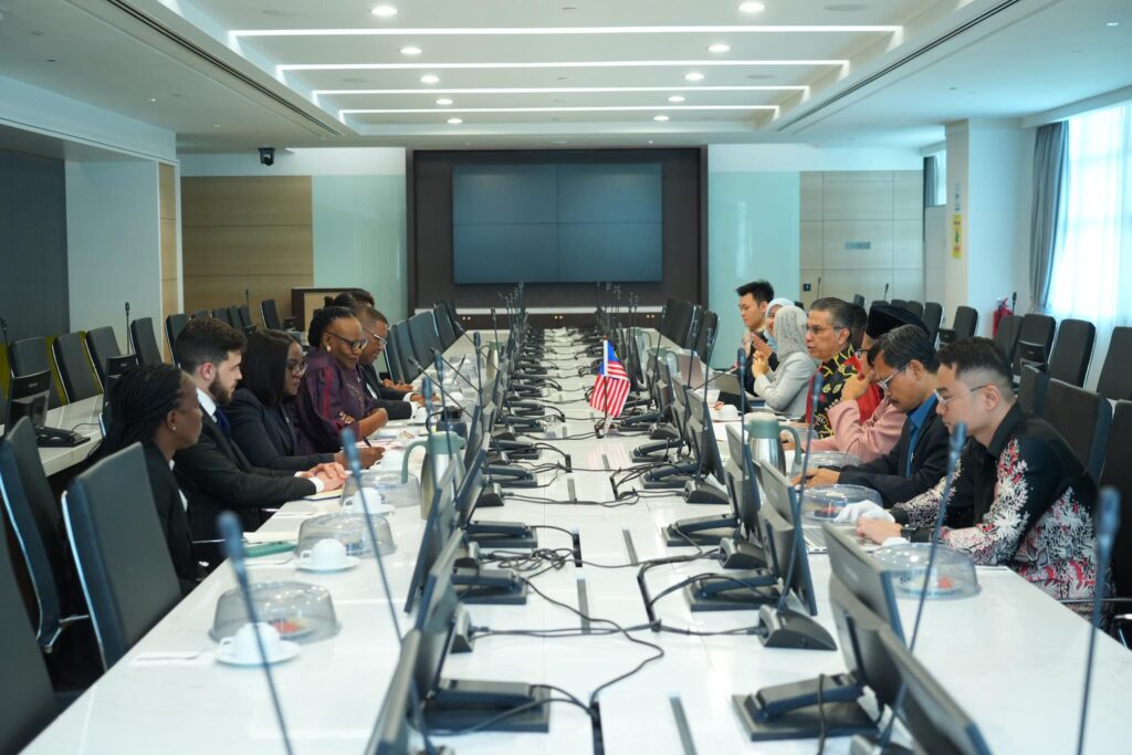 Namibia's Minister of International Relations and Trade, Selma Ashipala-Musavyi, meets Malaysia's Deputy Minister of Natural Resources and Environmental Sustainability, Syed Ibrahim Syed Noh, in Kuala Lumpur on April 20, 2026,