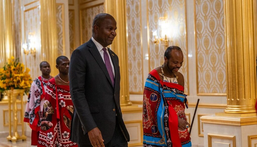 Mozambique President Daniel Chapo (left) and His Majesty King Mswati III (right) during Chapo's visit to the Kingdom of Eswatini last year. | Photo: Supplied