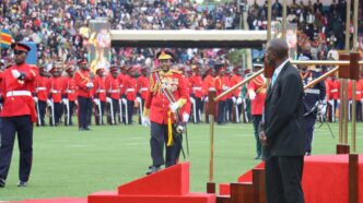 King Mswati III at Somhlolo National Stadium during his Ruby Jubilee celebrations, Friday April 25, 2026.