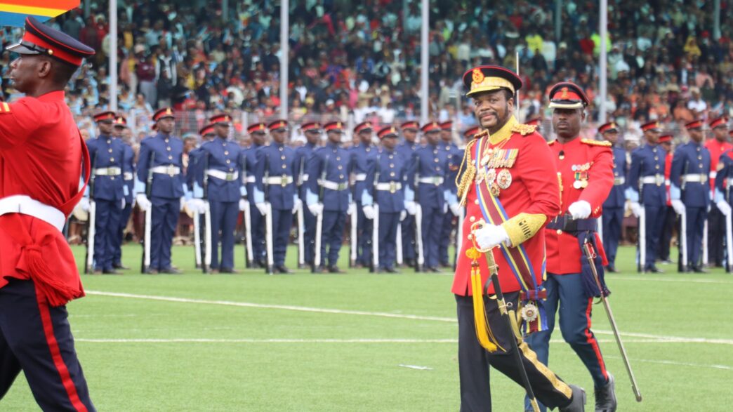 King Mswati III at Somhlolo National Stadium during his Ruby Jubilee celebrations, Friday April 25, 2026.