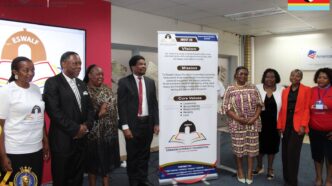 Officials and participants pose for a group photo at the official launch of the Eswatini Literacy Foundation, marking what the Ministry of Education's Principal Secretary Prince Mshishimba