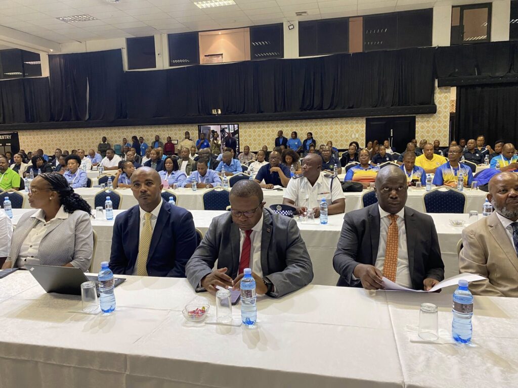 Minister of Commerce, Industry and Trade Manqoba Khumalo joins fellow delegates during the 7th SACCO Indaba hosted by the Eswatini Association of Savings and Credit Cooperatives (ESASCCO) on Tuesday.