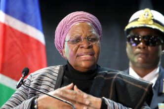 Namibian President Netumbo Nandi-Ndaitwah addresses fishing industry stakeholders during the second day of consultations on the sustainable utilisation of the country's marine resources.