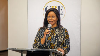 Central Bank of Eswatini Director of Financial Regulation Lungile Dlamini addresses participants during a workshop with commercial banks, development finance institutions, and MSMEs