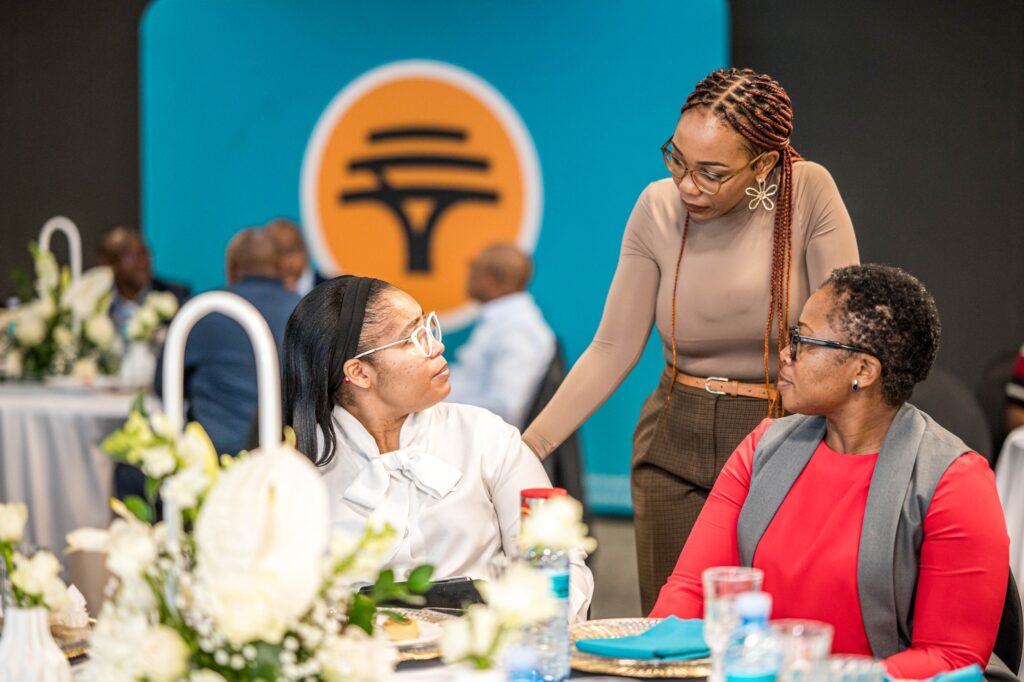 FNB Eswatini Sales Manager Ronelle Rennie engages participants during the launch of the Retirees Savings product at Happy Valley Hotel in Ezulwini on Tuesday. Photo: FNB Eswatini
