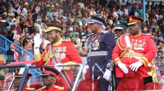 King Mswati III at Somhlolo National Stadium during his Ruby Jubilee celebrations, Friday April 25, 2026.