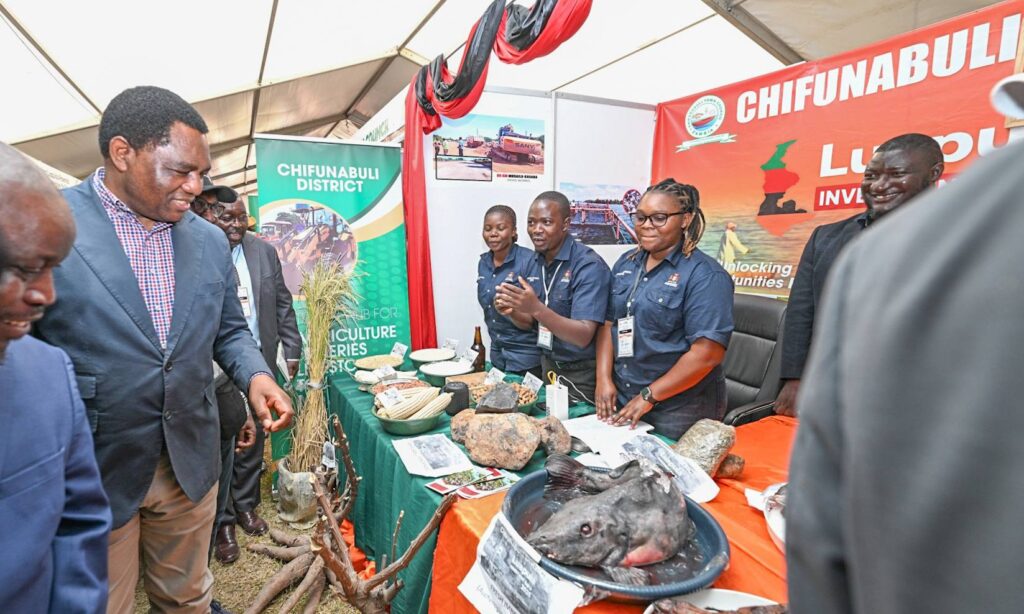 President Hakainde Hichilema at the 2026 Luapula Investment Expo, Kaole Stadium, Mansa, Friday April 25, 2026.