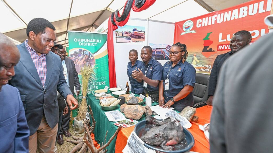 President Hakainde Hichilema at the 2026 Luapula Investment Expo, Kaole Stadium, Mansa, Friday April 25, 2026.