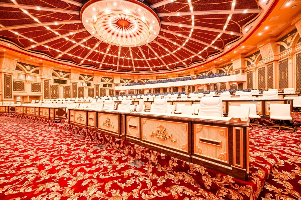The Palazzo Ezulwini Hotel and Convention Centre in Ezulwini, officially opened by King Mswati III on April 24, 2026. The facility, built by Zambian firm Inyatsi Group Holdings, has a sitting capacity of over 1,800 people and features a five-star hotel, a world-class theatre, modern conference rooms and exhibition spaces. Photo: State House Media