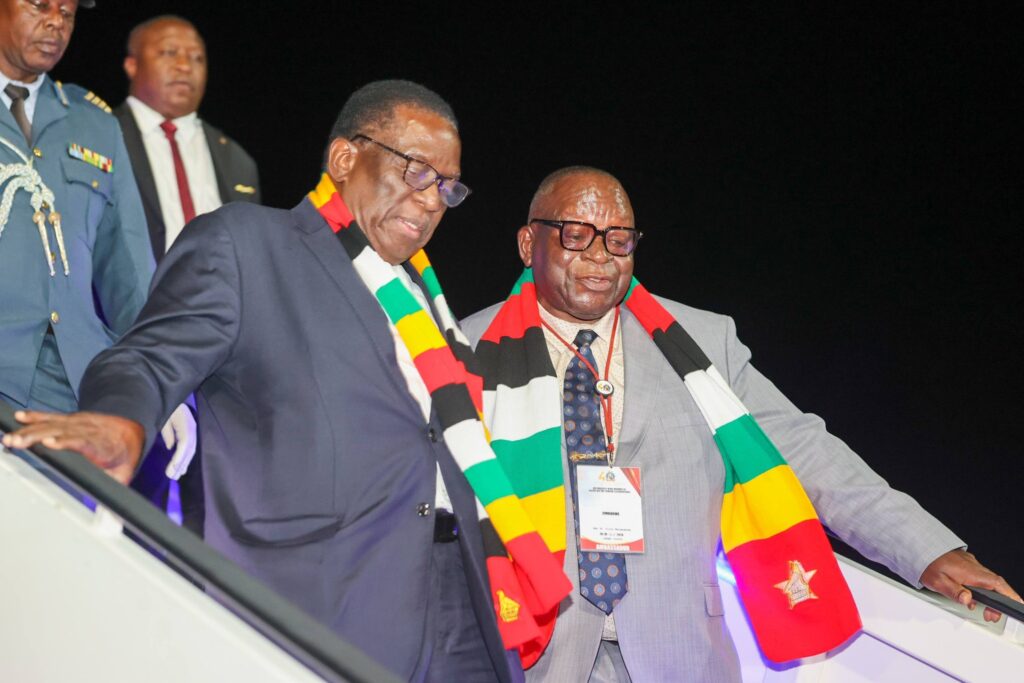 Zimbabwean President Emmerson Mnangagwa arrives in the Kingdom of Eswatini to join His Majesty King Mswati III and the Swazi nation for the double celebration marking the King's 58th birthday anniversary and the Ruby Jubilee of his 40-year reign.