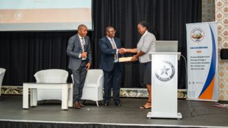 Central Bank of Eswatini Chief Operations Officer Mfanfikile Dlamini addresses participants during the 7th Eswatini Association of Savings and Credit Cooperatives Indaba