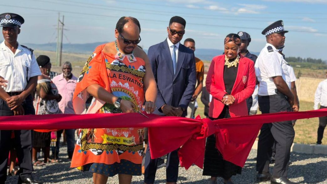 HRH Prince Sicalo cuts the ribbon at the official commissioning of the Satellite Gateway at the Starlink initiative in Eswatini, representing His Majesty King Mswati III at the historic occasion.