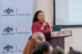 Minister of Foreign Affairs and International Cooperation Senator Pholile Shakantu also addressed the gathering,