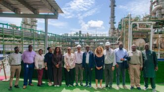 Vice President Gaolathe and his delegation tour the Dangote Refinery in Lagos, a 650,000 barrels-per-day integrated refining complex, during his working visit to Nigeria to explore co-investment opportunities with Dangote Industries Limited. Photo BW Government
