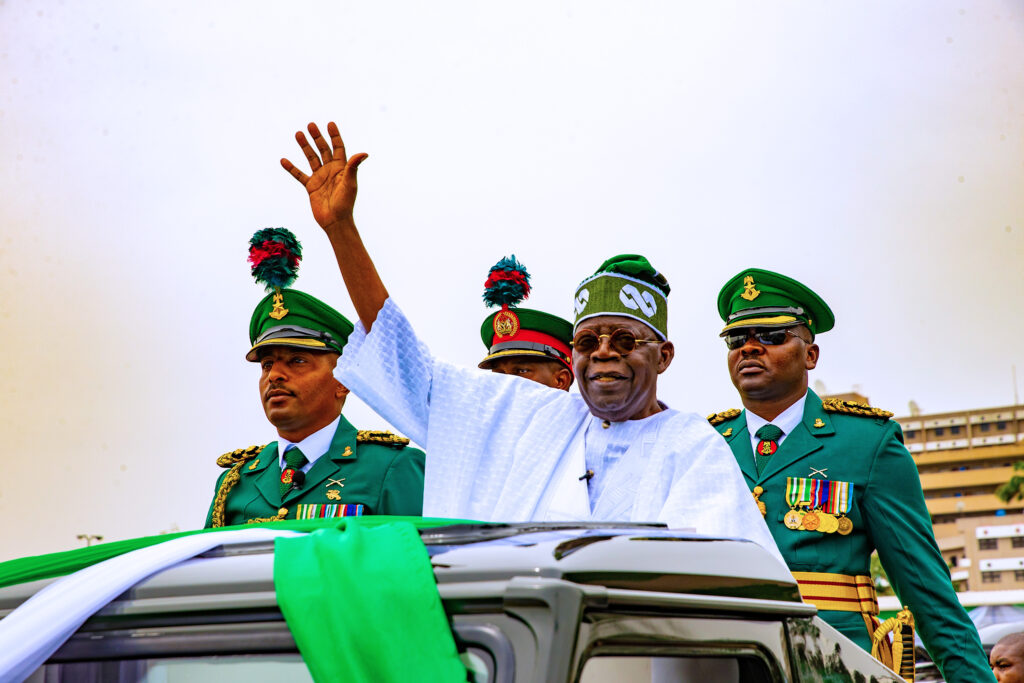 Nigerian President Bola Tinubu at his inauguration in May 2023
