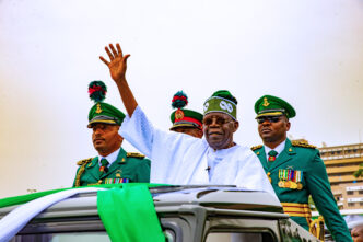 Nigerian President Bola Tinubu at his inauguration in May 2023